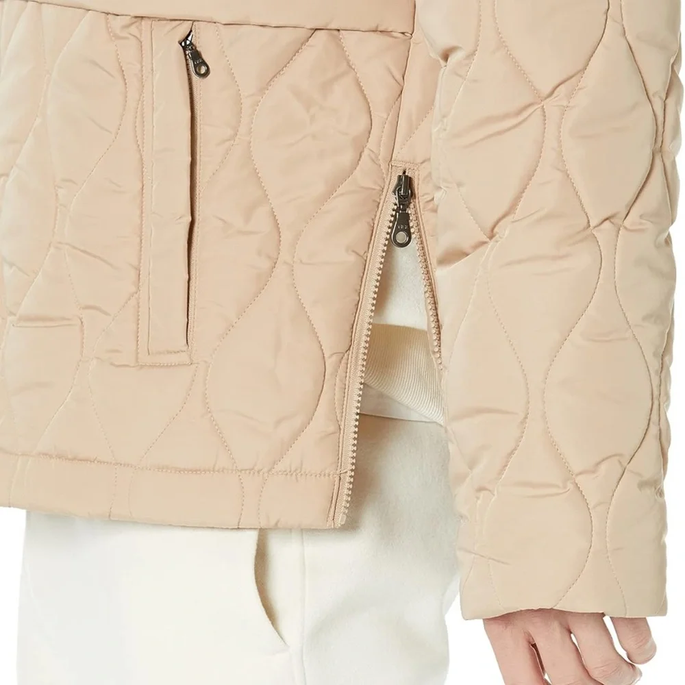 Amazon Essentials Men's Quilted Beige Puffer Jacket